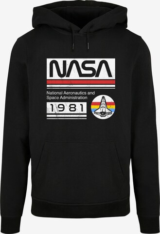 Merchcode Sweatshirt 'NASA - 1981' in Black: front