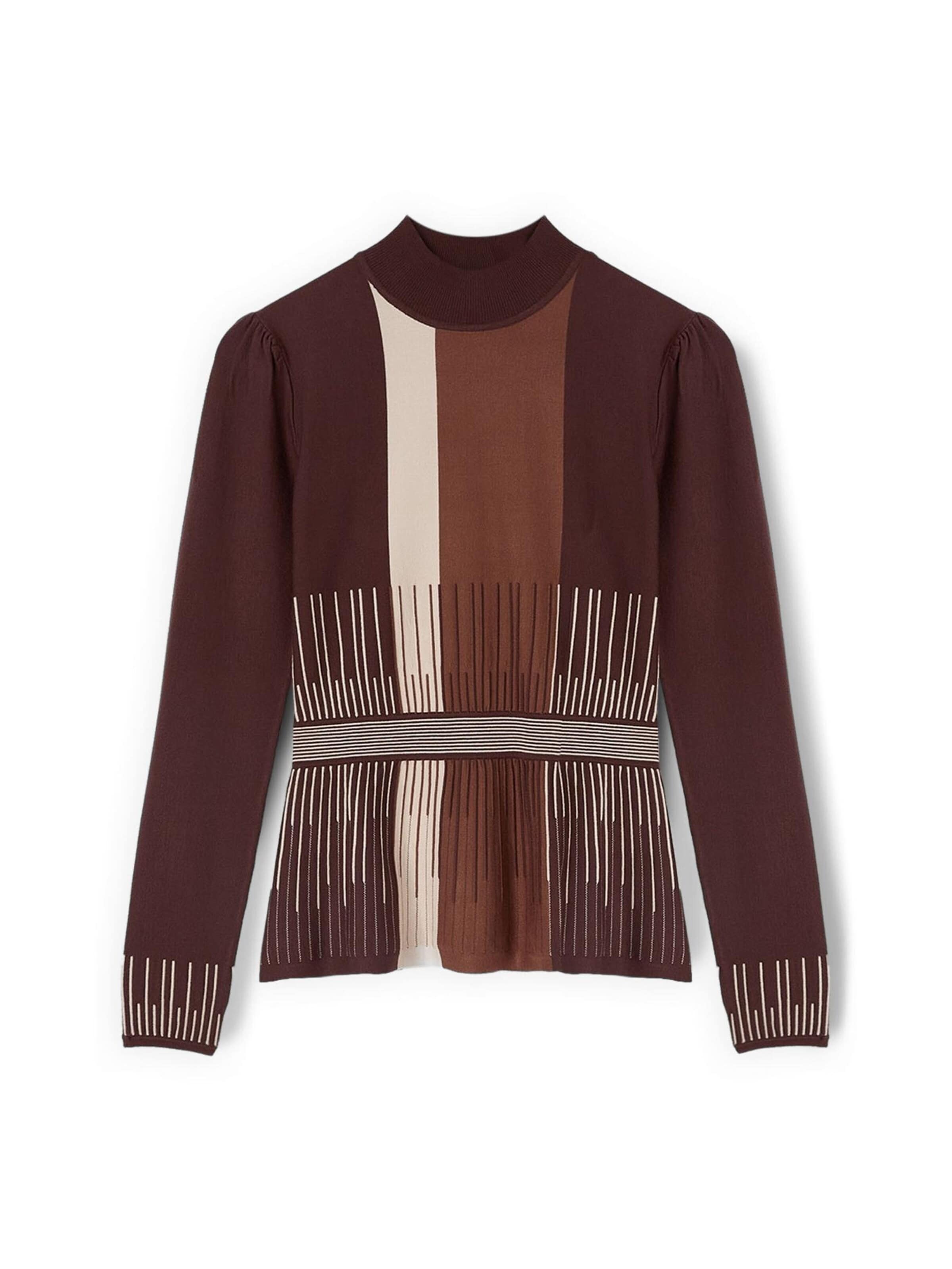 Pull-over MOTIVI en marron : devant