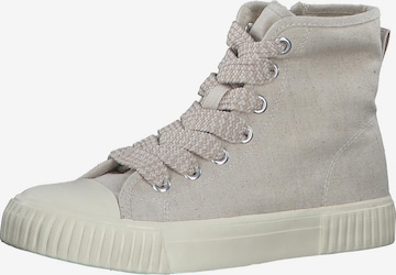 s.Oliver High-Top Sneakers in Beige: front