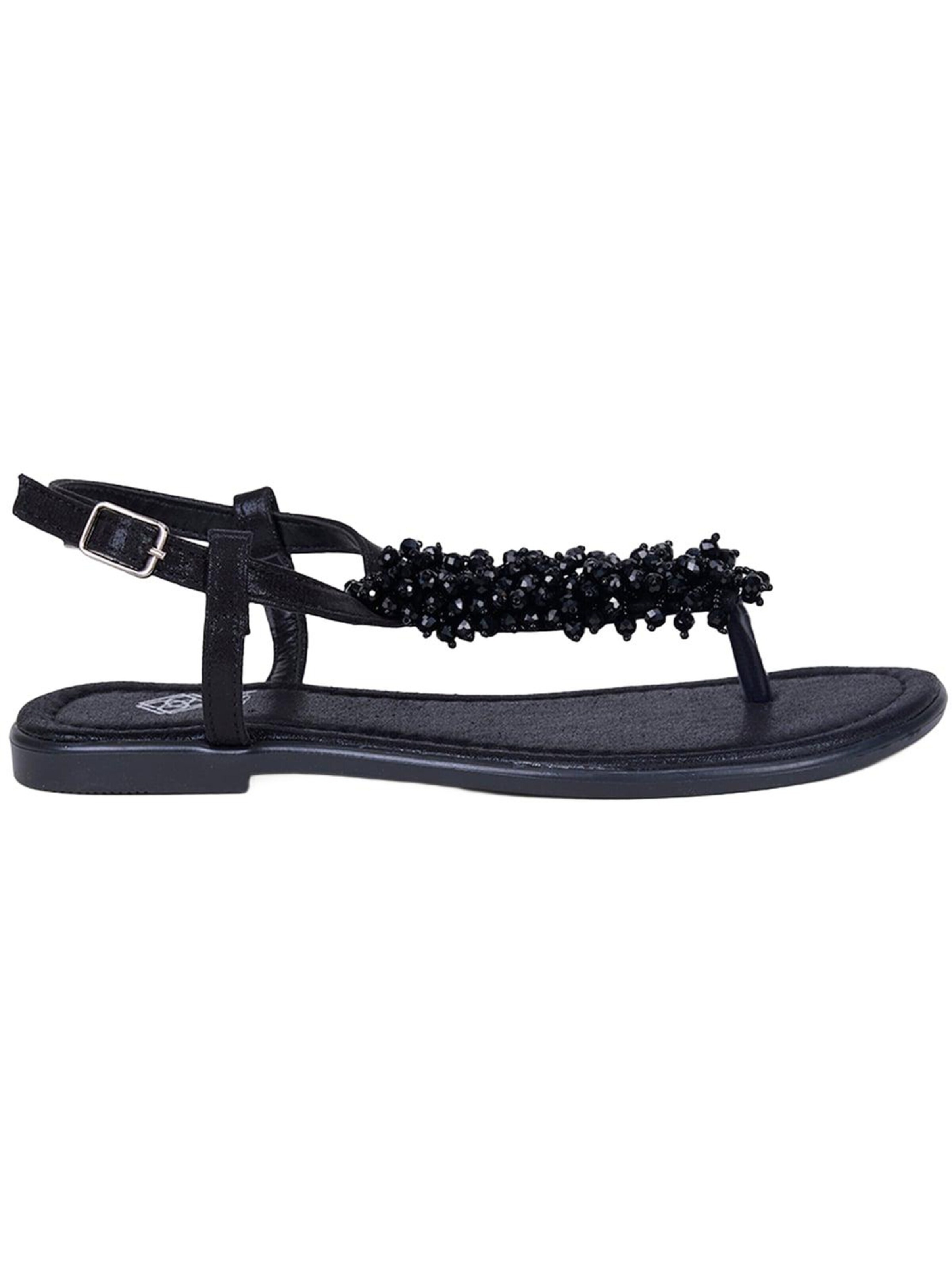Desa Teenslipper 'Zehenstegsandalen' in Zwart
