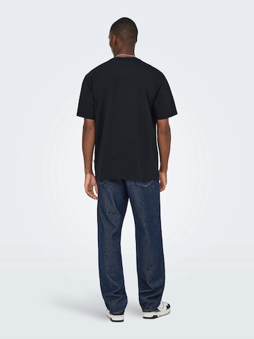 Only & Sons Tričko 'ONSPEANUTS' - Čierna