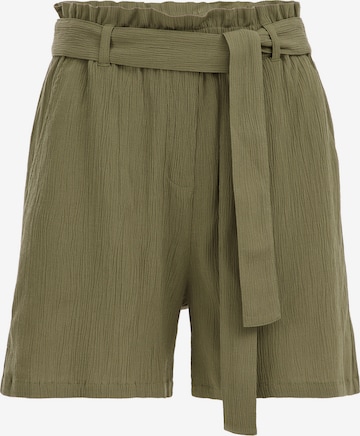 WE Fashion Loose fit Pants in Green: front
