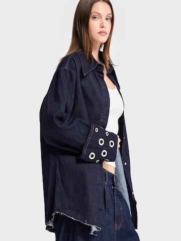 IT'S BASIC Oversized shirt 'Straight Denim Shirt' in Blue