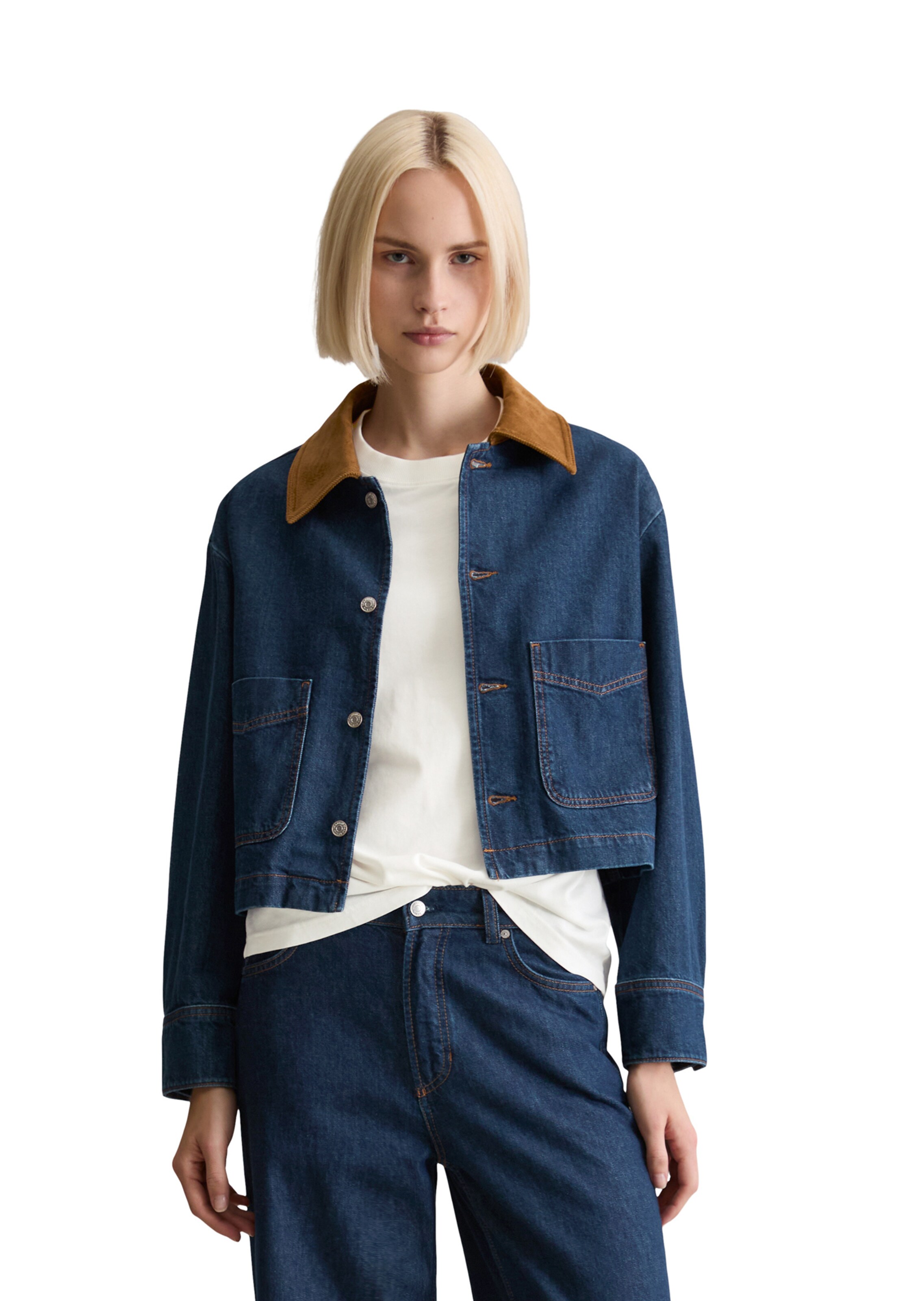 Veste mi-saison Marc O'Polo DENIM en bleu : devant