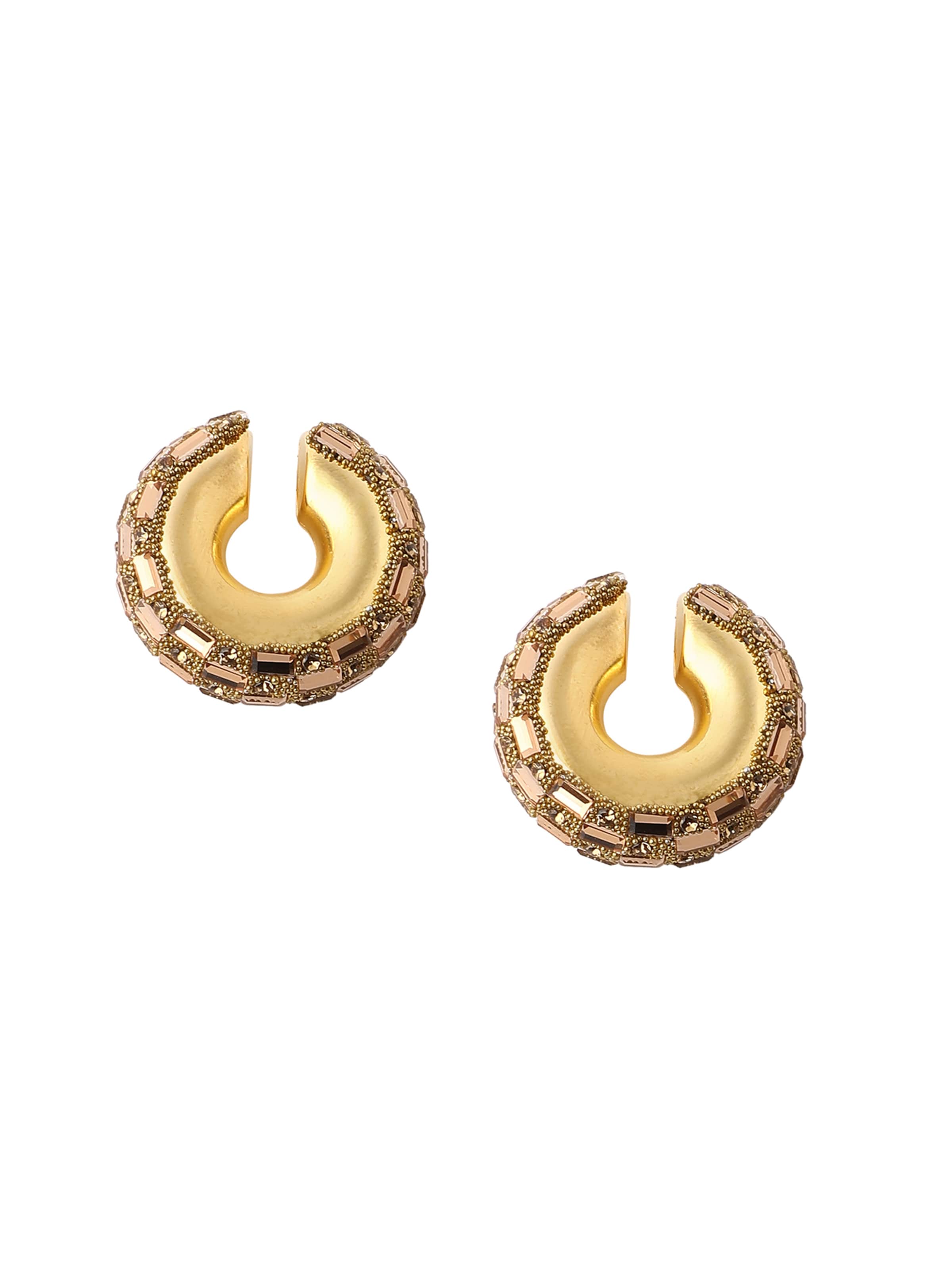 SOHI Náušnice ' Peggy ' - Zlatá: predná strana