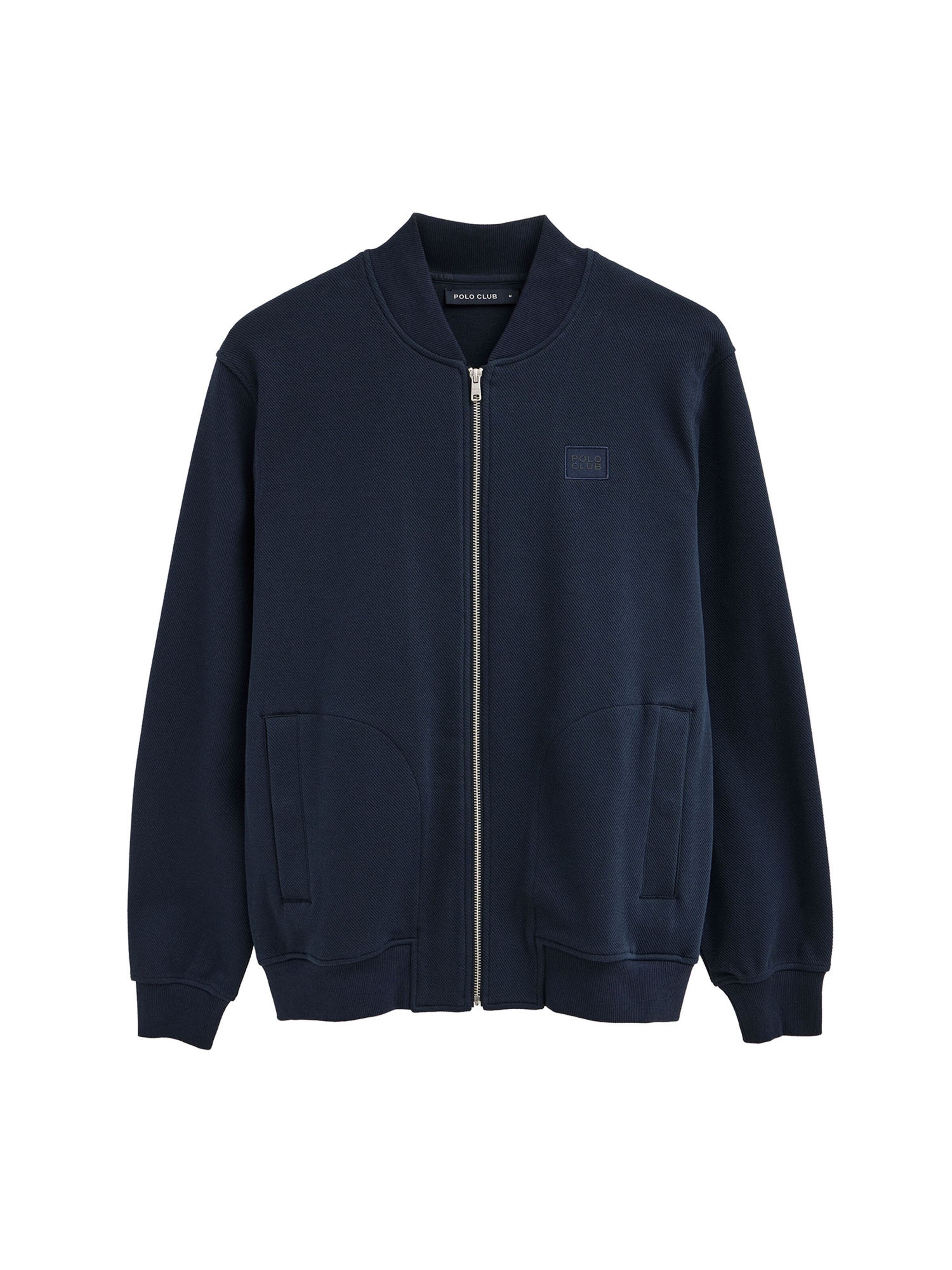 Polo Club Zip-Up Hoodie 'Xin' in Blue: front