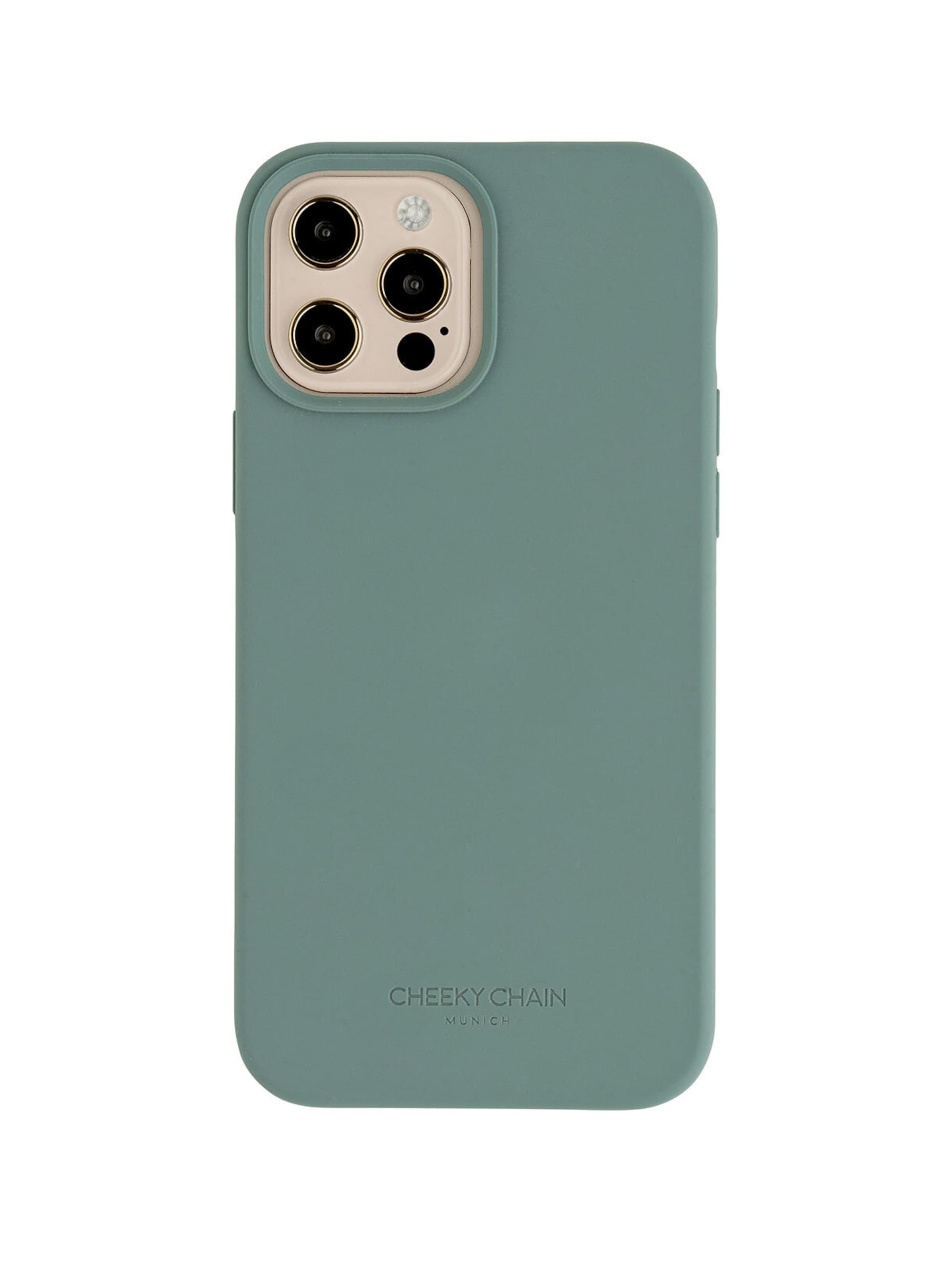 Cheeky Chain Munich Smartphonehoesje 'iPhone 15 Pro' in Groen: voorkant