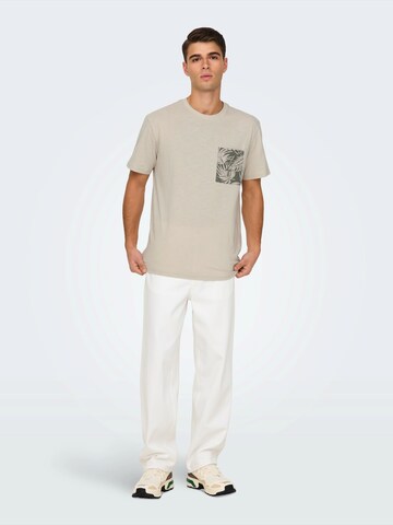 Only & Sons Loose fit Jeans 'ONSFade' in White