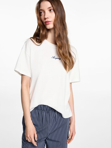 MANGO TEEN Shirt 'ANYWAY' in White: front