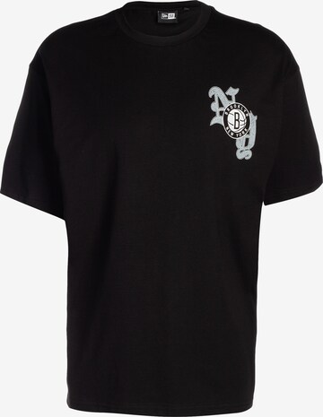 NEW ERA Shirt ' Brooklyn Nets ' in Zwart: voorkant