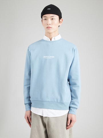 JACK & JONES Sweatshirt 'JWHVESTERBRO' in Blau: Vorderseite