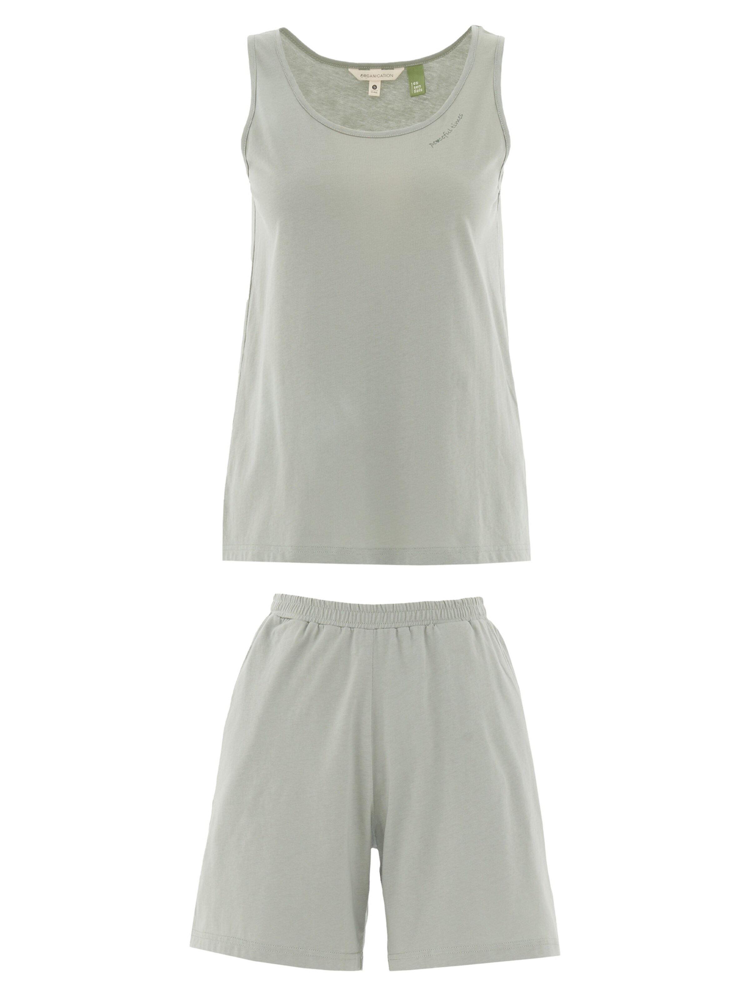 Organication Pyjama in Grün: Vorderseite