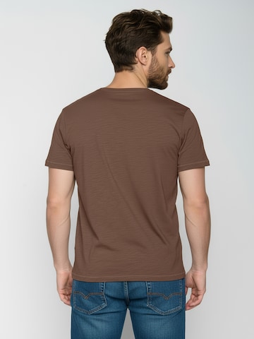 GREENBOMB Shirt ' Spice Peak Circle ' in Brown