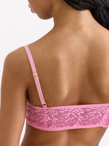 Erlich Textil Bandeau BH 'Iconic Lace' in Pink