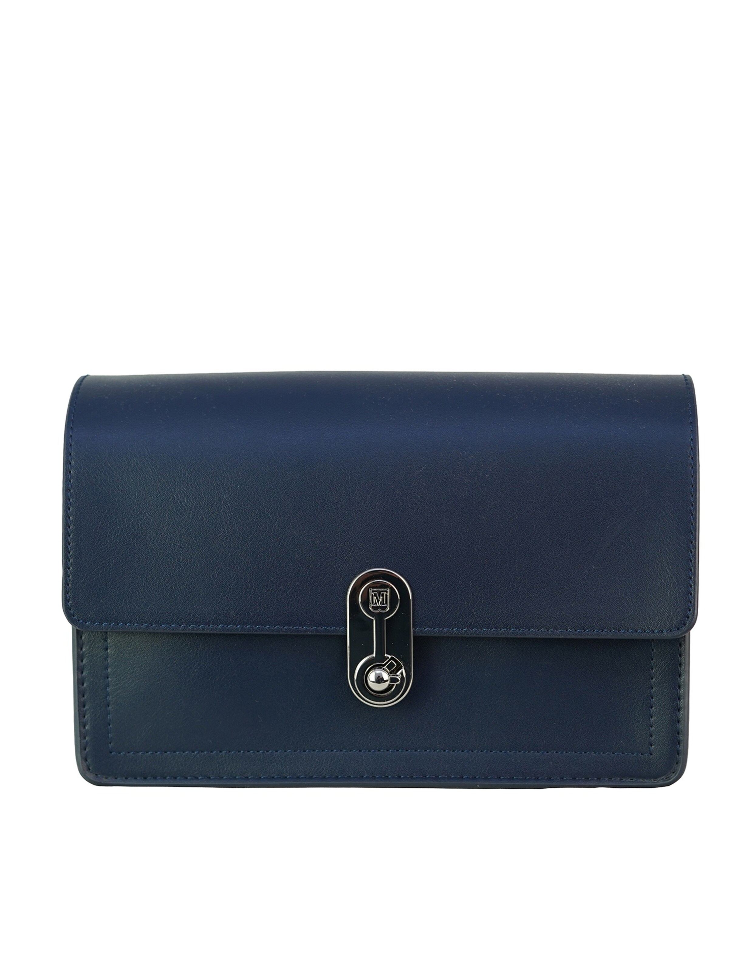 Borsa a spalla 'Borsa a Spalla Carol Miniflap Bruno Magli Eco-Pelle Twist Lock' di Bruno Magli in blu: frontale
