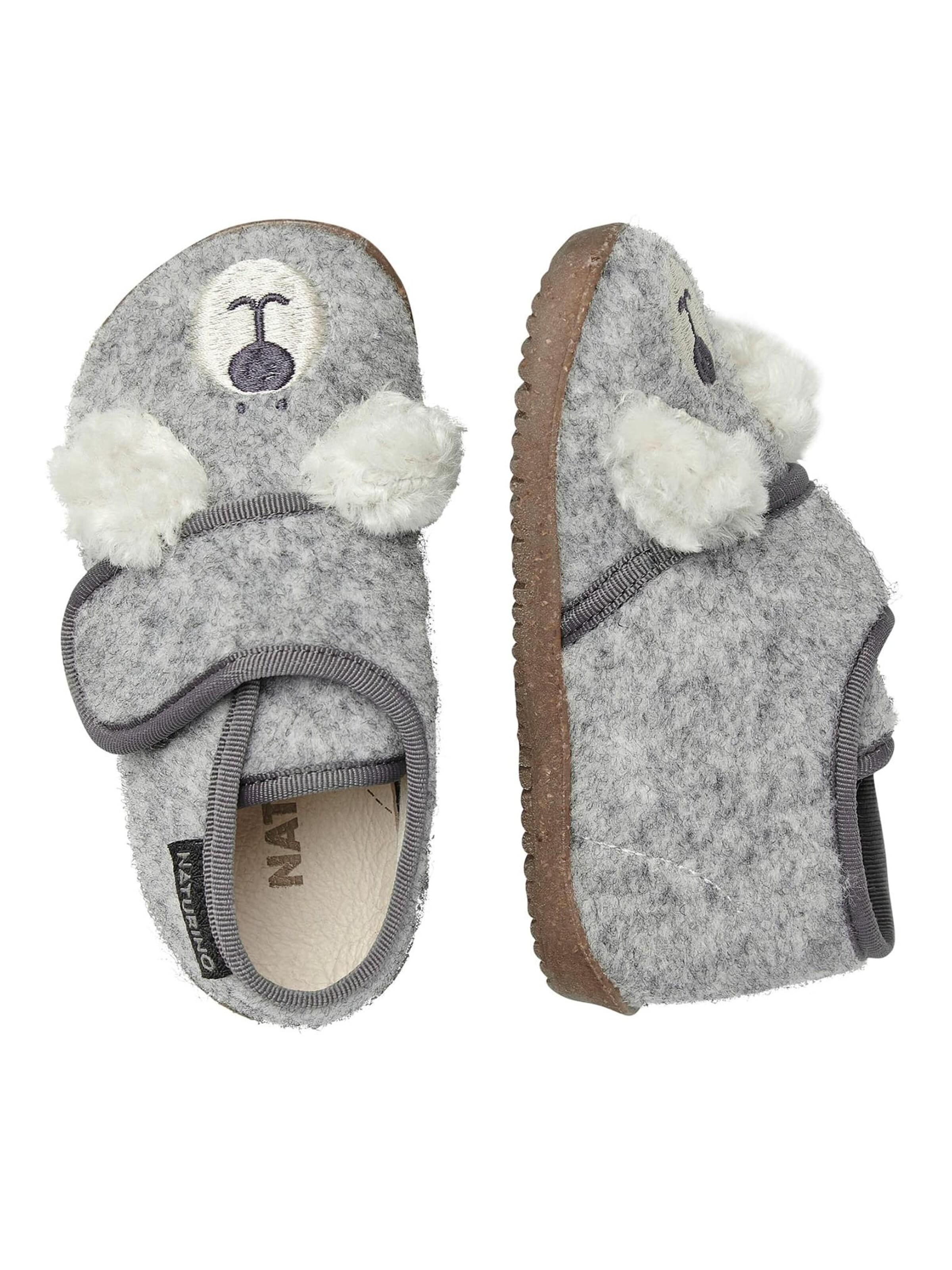 NATURINO Slipper 'BIDAIM' in Grey