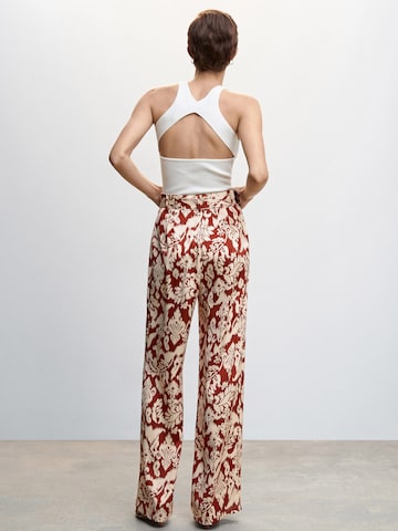 MANGO Regular Pleat-Front Pants 'Nurio' in Red