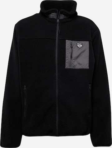 Lake View Fleece jas 'Julius' in Zwart: voorkant