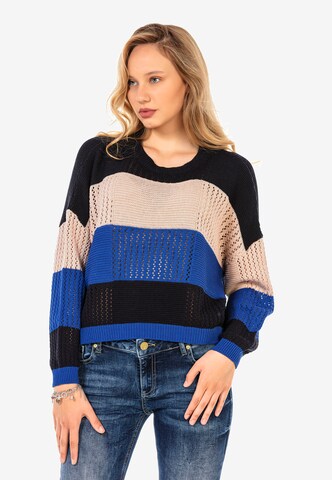 CIPO & BAXX Sweater in Blue: front