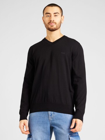 BOSS Sweater 'Pacello' in Black: front