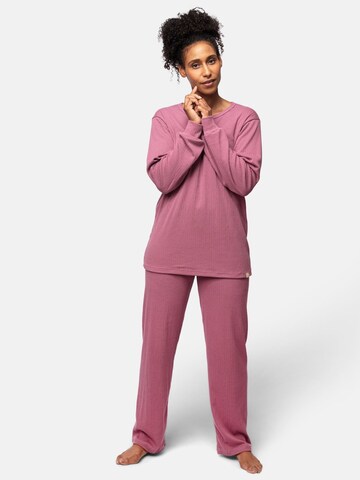 greenjama Pajama Shirt 'Derby-Rib' in Purple