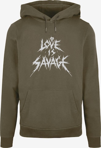 ABSOLUTE CULT Sweatshirt 'Love Is Savage' in Green: front