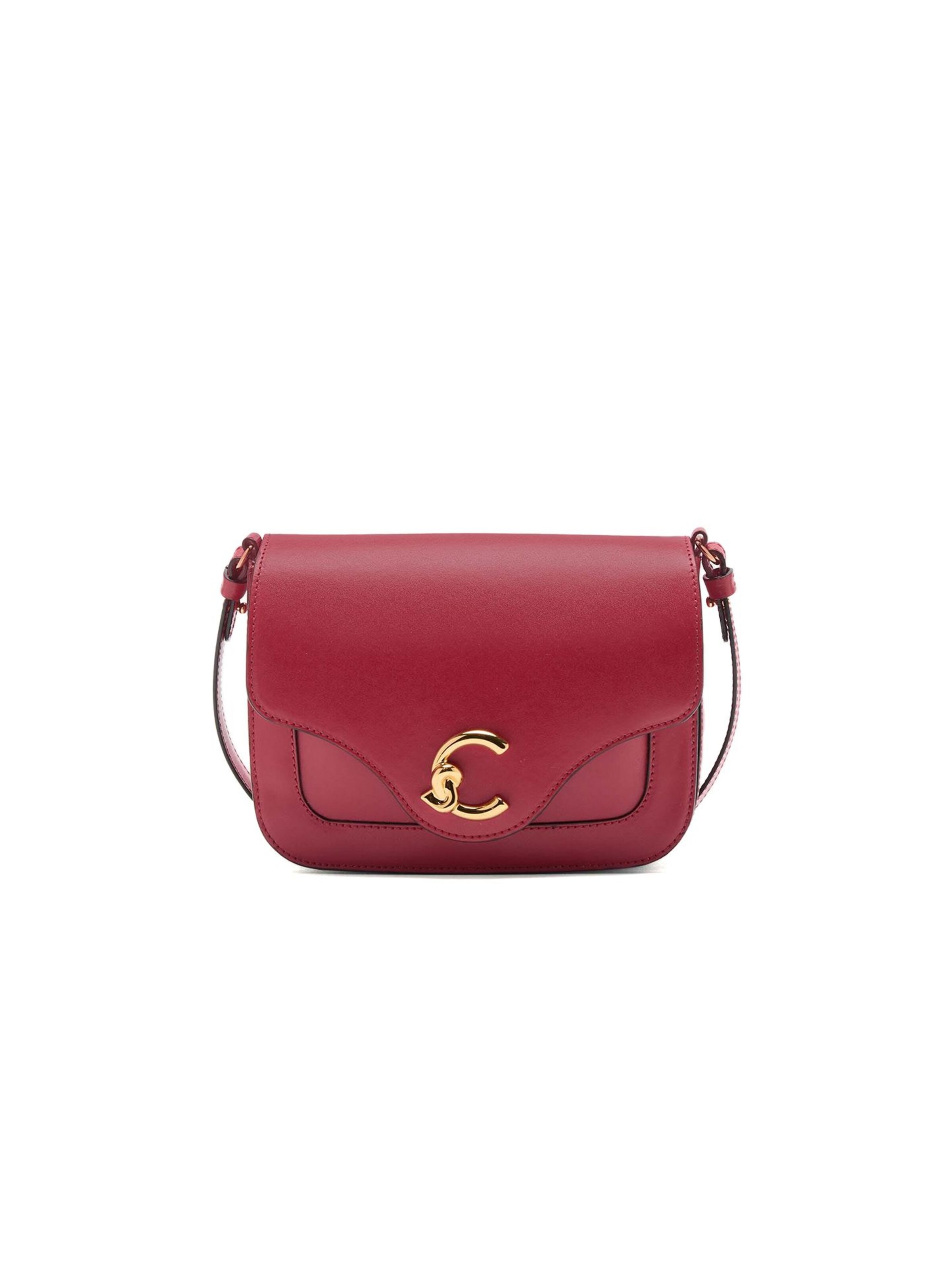 Coccinelle Schoudertas 'Coccinelle C-Me Calf Handbag Calf Smooth Leather' in Rood: voorkant