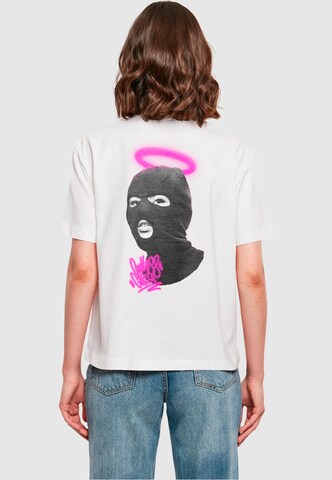 Miss Tee Shirt 'Godless Girl' in Wit: voorkant