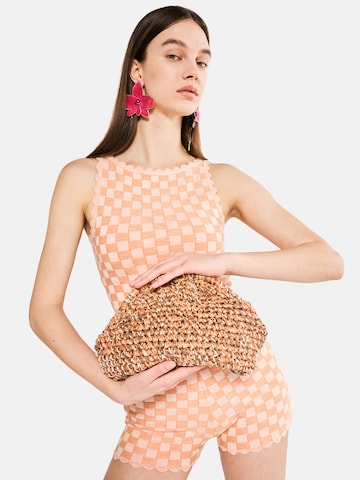 NALì Clutch in Bruin: voorkant