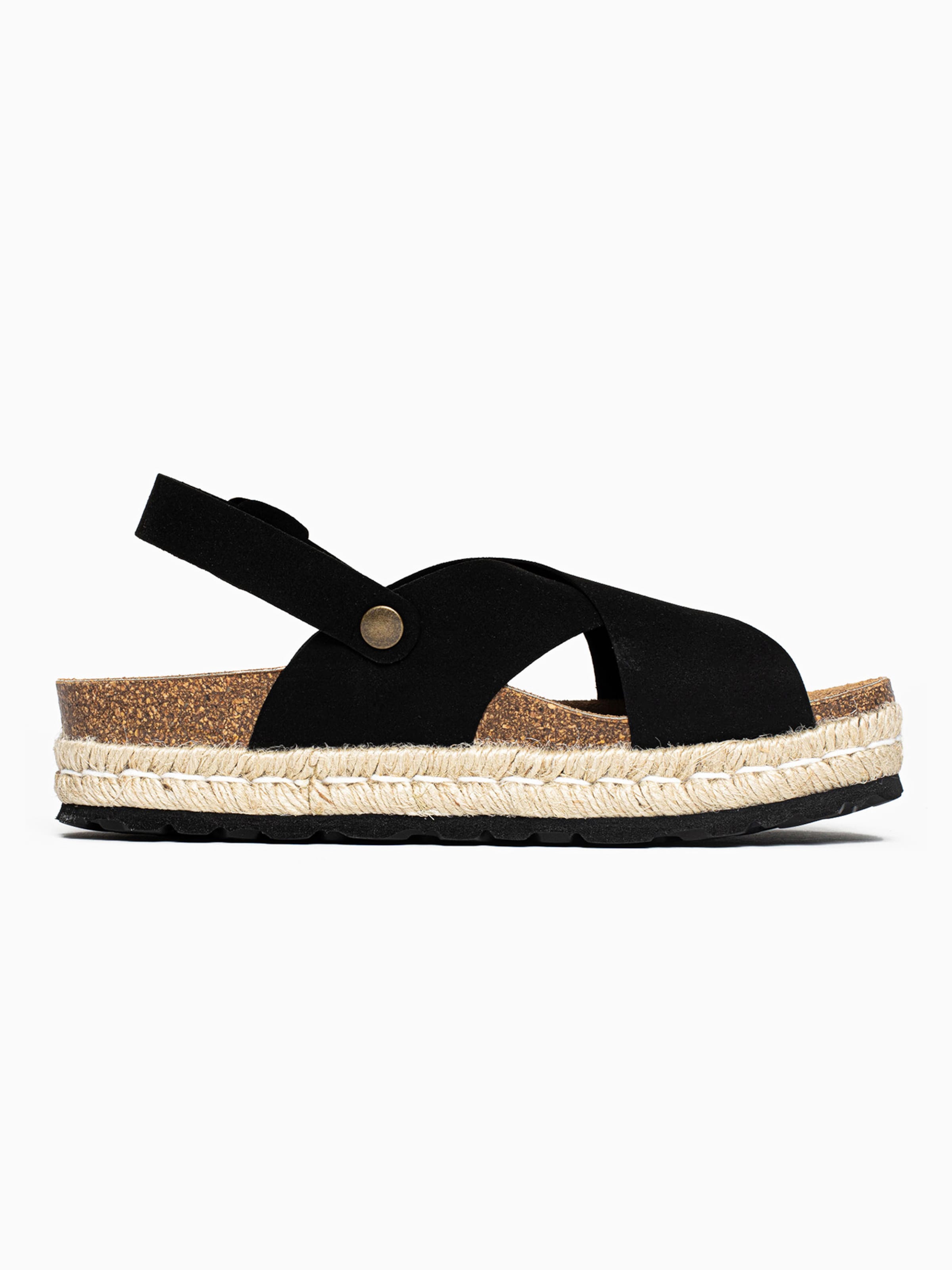 Bayton - Sandálias com tiras 'Leida' em preto