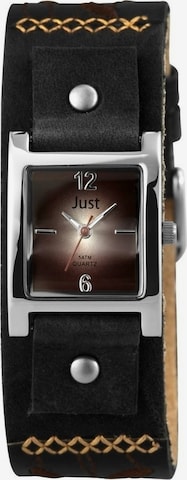 JUST Analog Watch 'silberfarbig, 5 ATM' in Brown: front