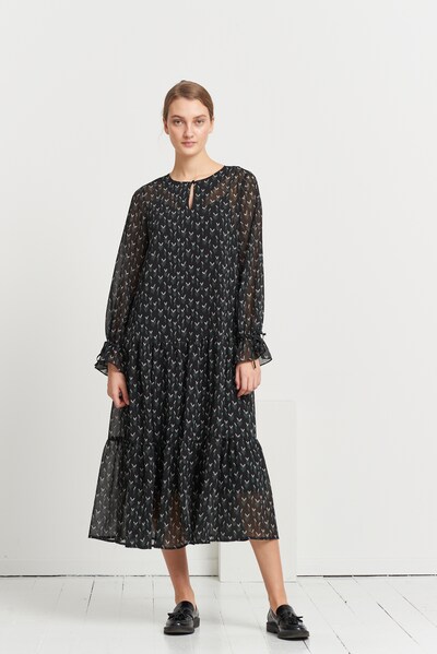 Rochie 'Vervain Mischa' BRUUNS BAZAAR pe verde smarald / negru / alb, Vizualizare model