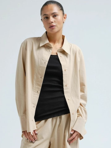 Seamless Basic Shirt ' Amalfi shirt ' in Beige: front