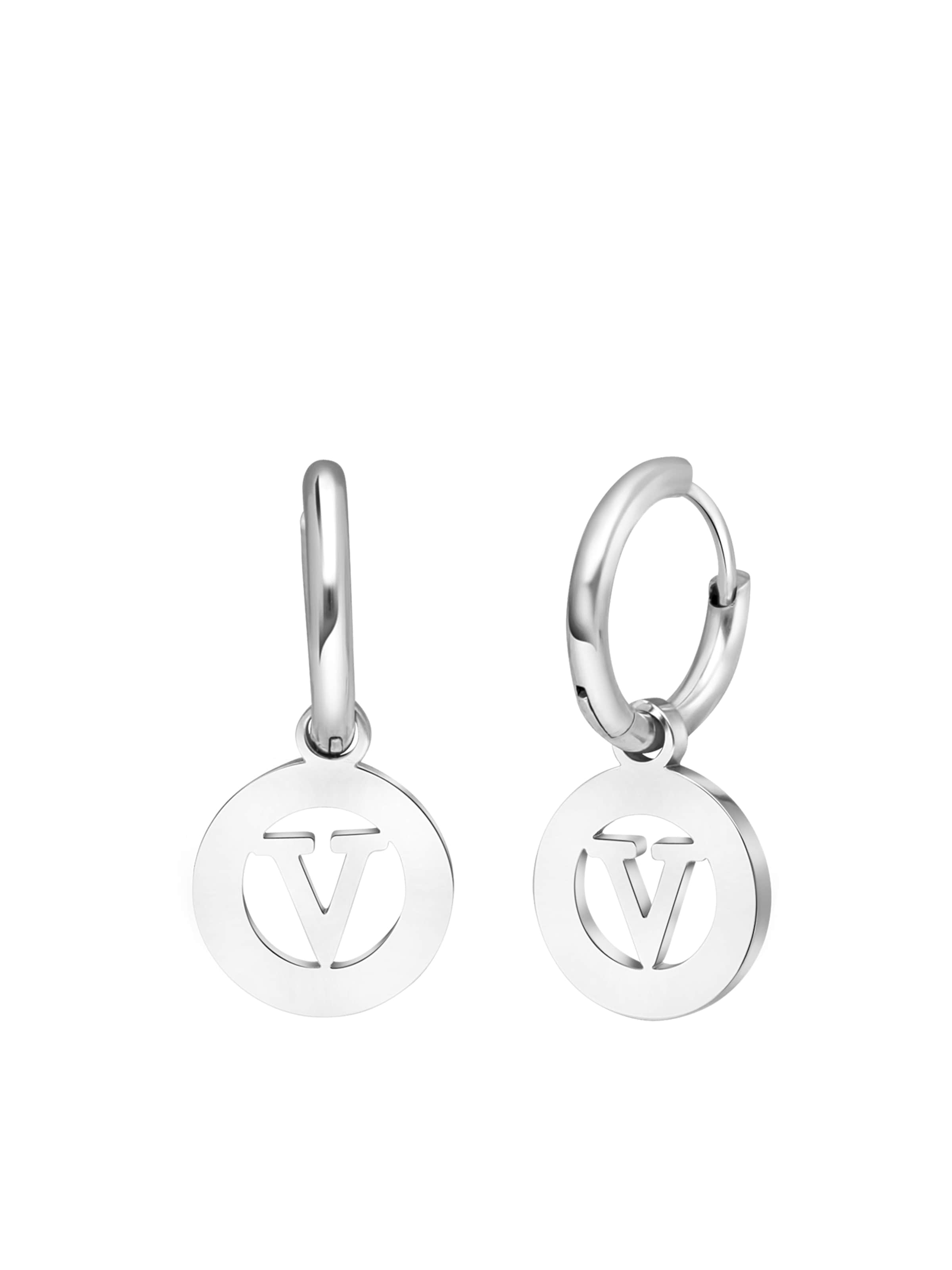 Lucardi Oorbellen in Zilver: voorkant