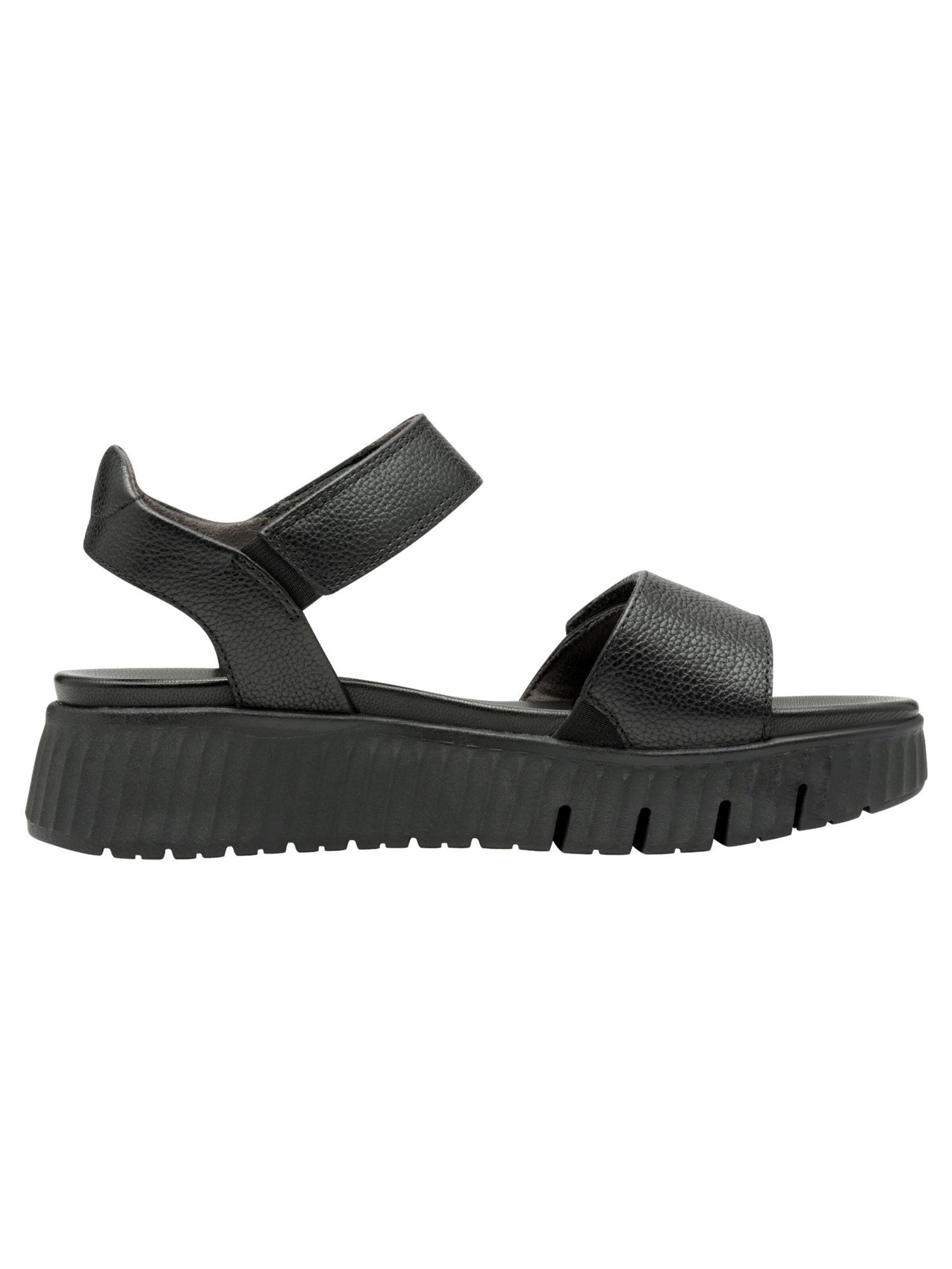Tamaris Wide Fit Sandals in Black