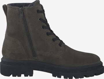 s.Oliver Lace-Up Ankle Boots in Green