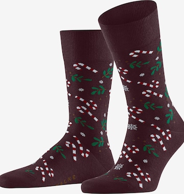 FALKE Socks 'Gift Blizzard' in Red: front