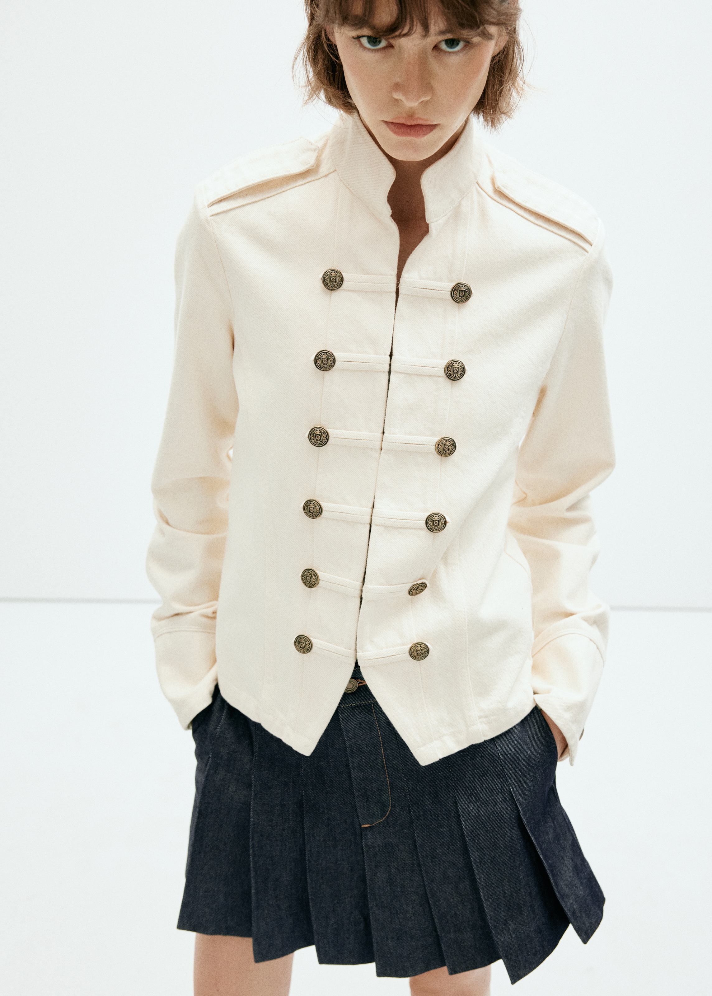 Gonna 'MACY' di MANGO in blu: frontale