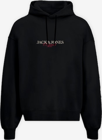 melns JACK & JONES Sportisks džemperis 'JORBILLYBURG': no priekšpuses