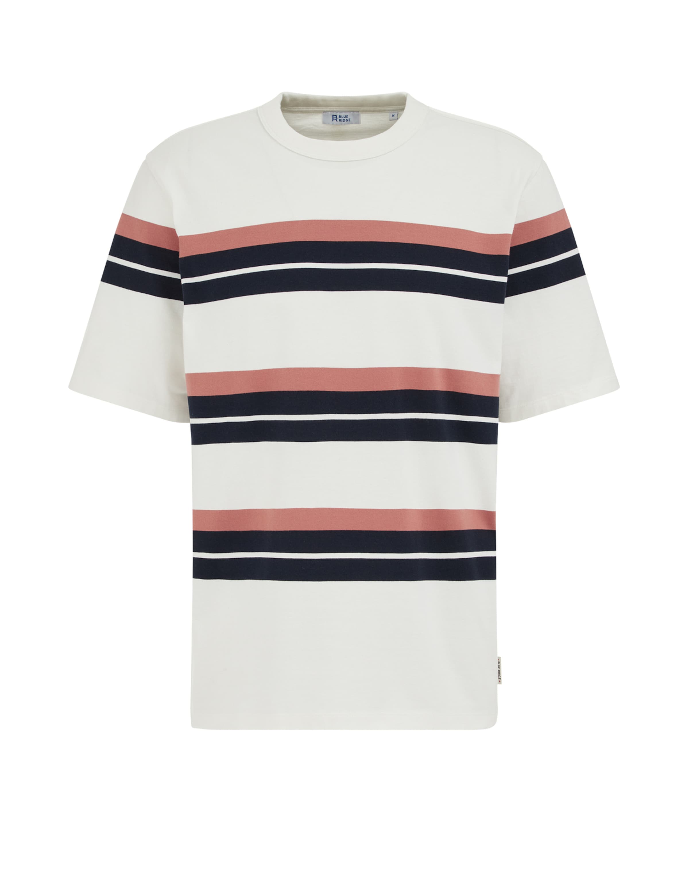 Tricou WE Fashion pe roșu oxid / negru / alb murdar, Vizualizare produs