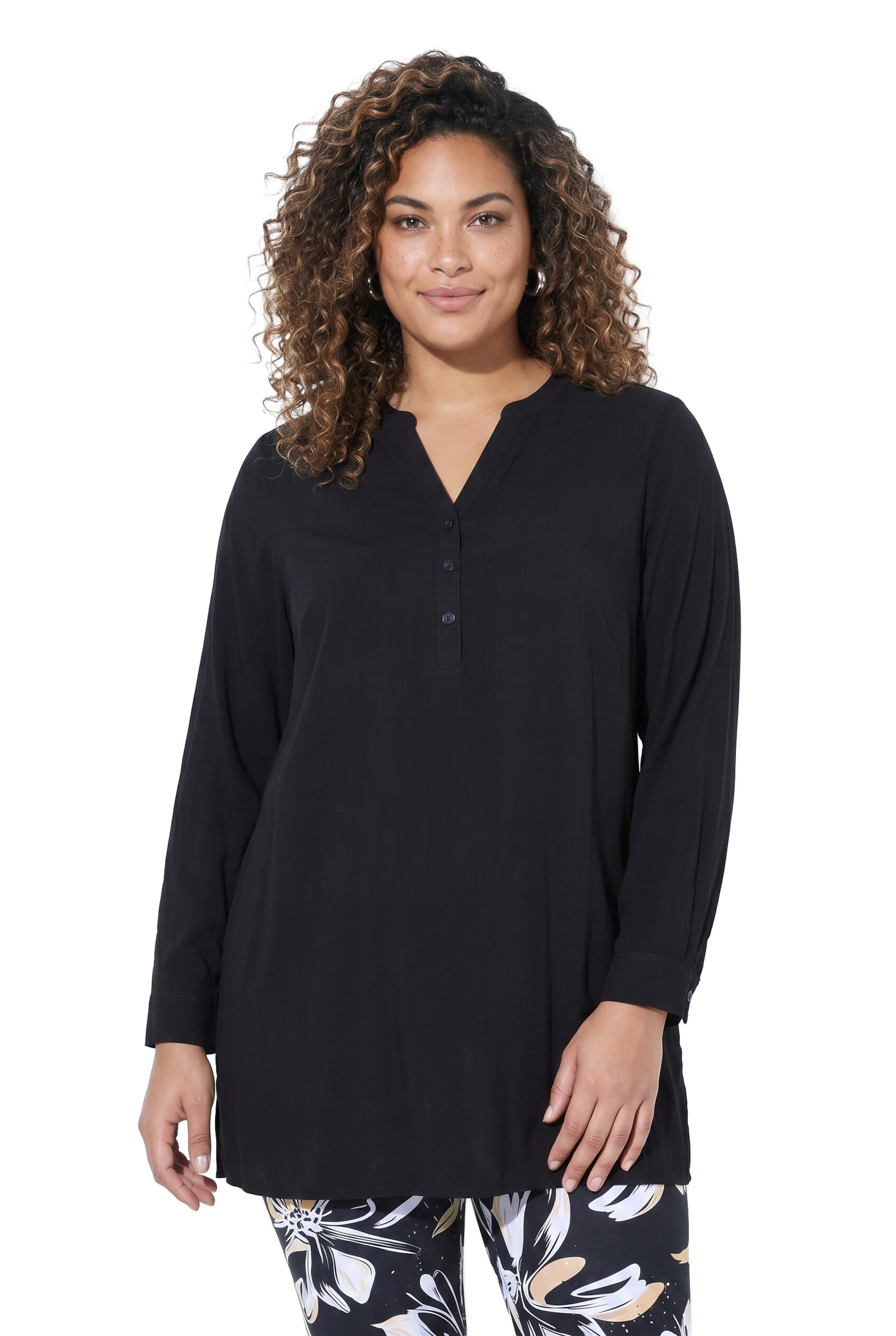 MIAMODA Blouse in Zwart: voorkant