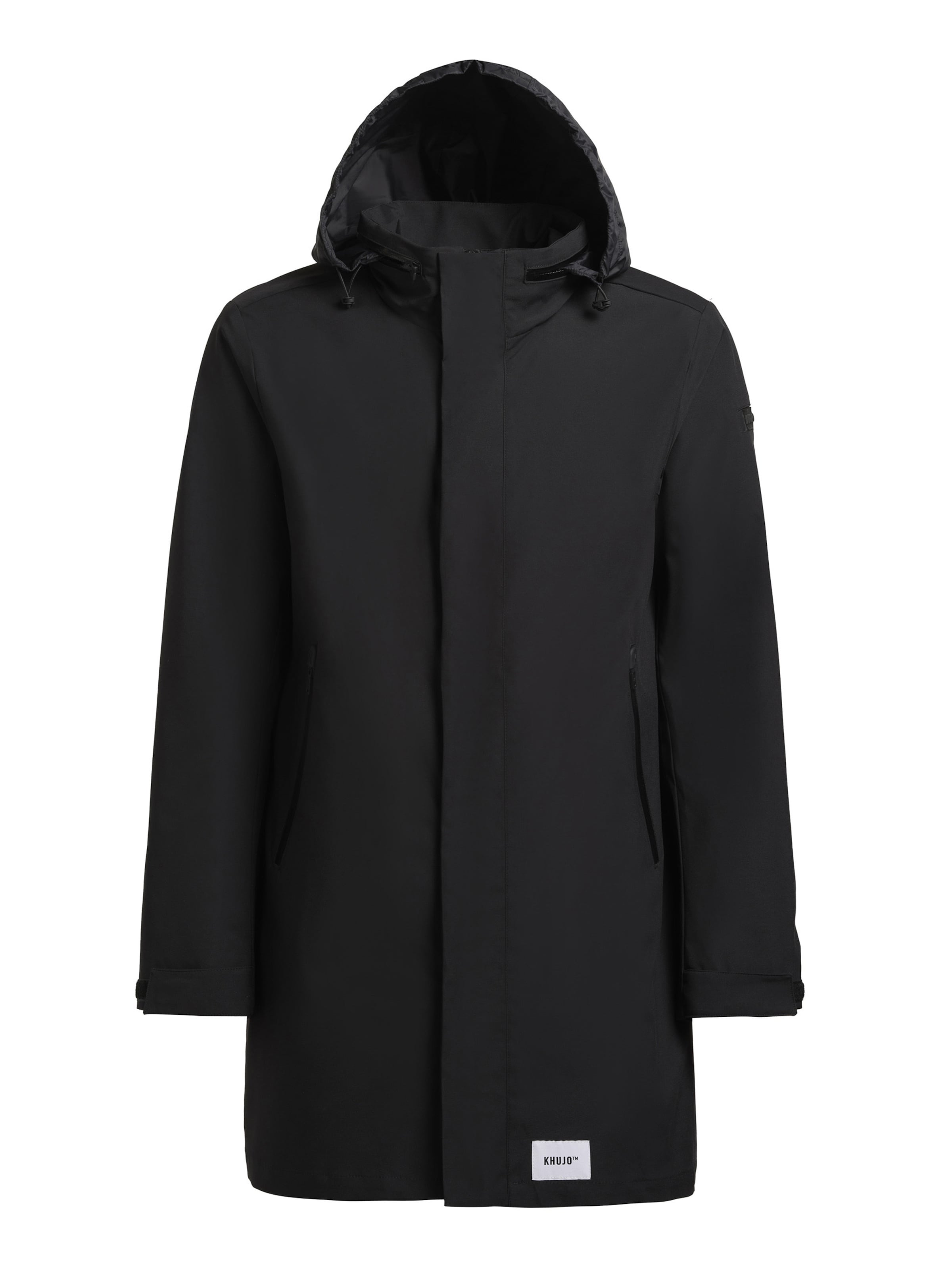khujo Between-seasons coat 'Yimm' in Black: front