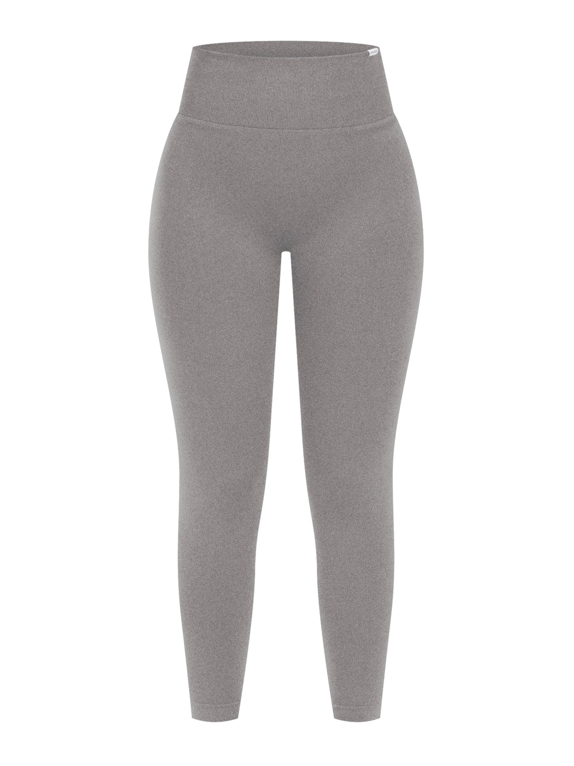 Skinny Pantalon de sport Smilodox en gris : devant