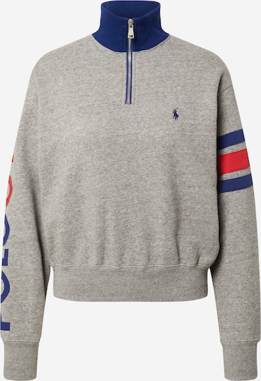 Polo Ralph Lauren Sweat-shirt en bleu foncé / gris foncé / rouge, Vue avec produit