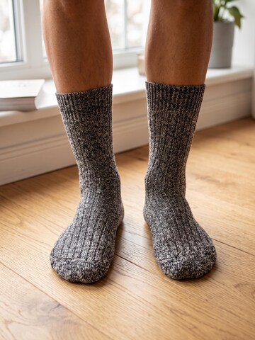 sockenkauf24 Skarpety 'Norweger Wollsocken' w kolorze szary