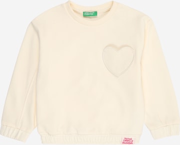 UNITED COLORS OF BENETTON Sweatshirt in Weiß: Vorderseite