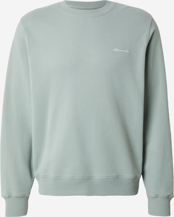 Abercrombie & Fitch Суичър в зелено: отпред