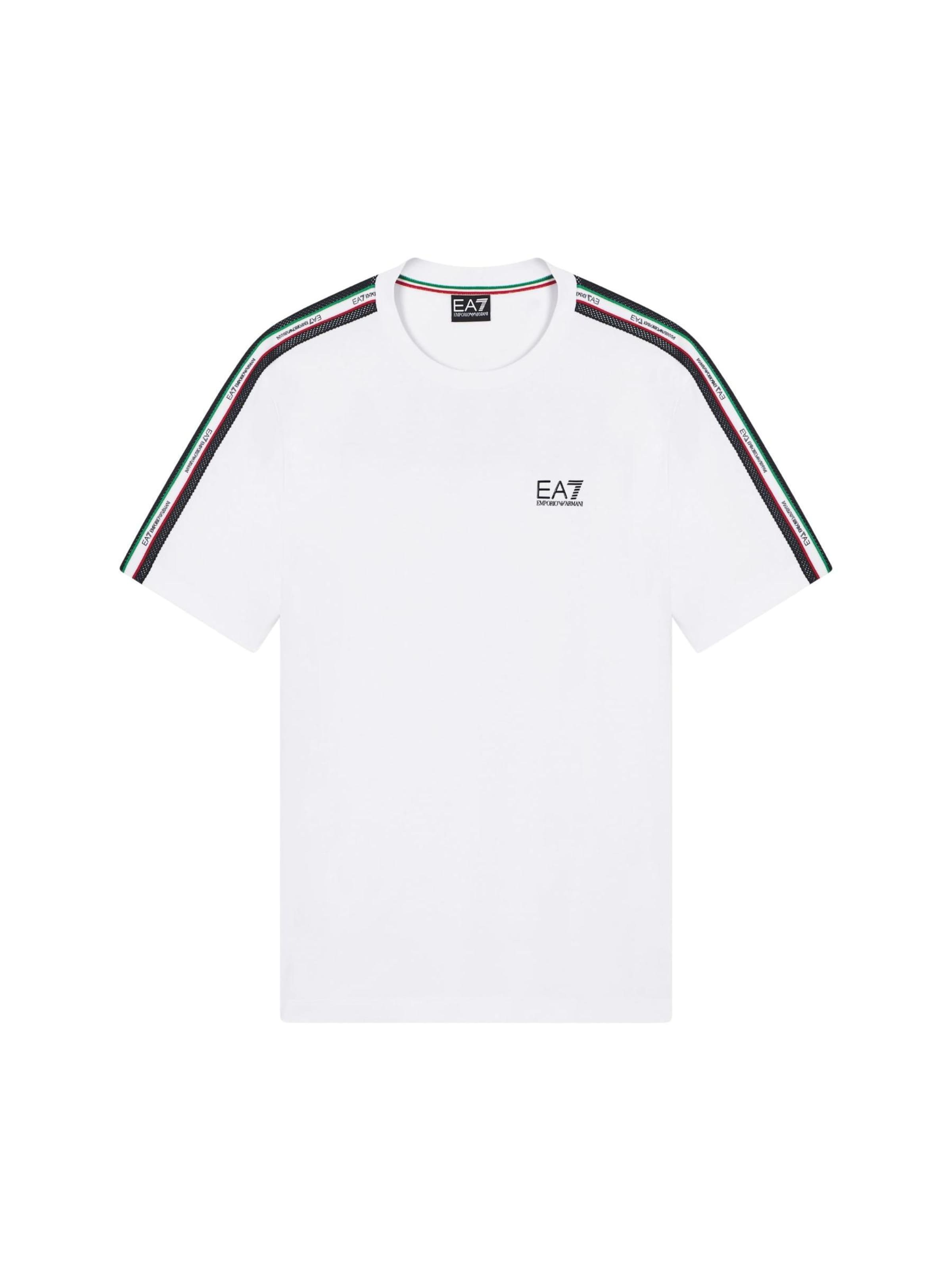 Maglietta di EA7 Emporio Armani in bianco: frontale