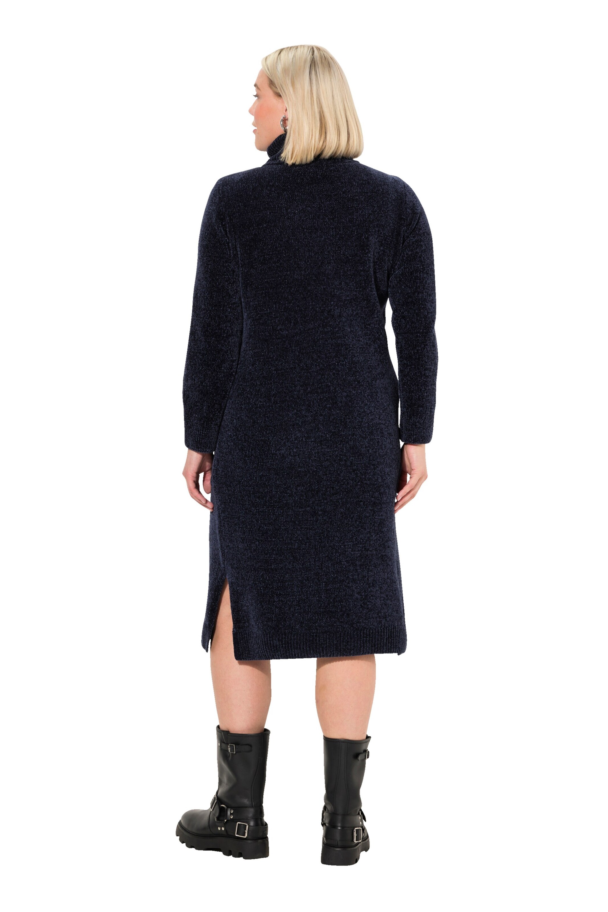 Ulla Popken Gebreide jurk in Blauw