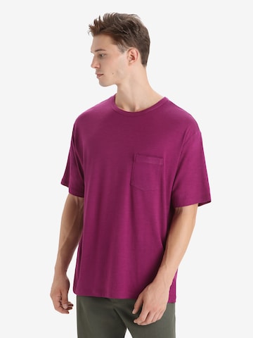 ICEBREAKER - Camisa funcionais 'Granary' em roxo: frente